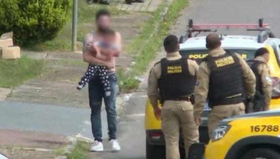 TENSÃO NO PARANÁ: HOMEM MANTÉM FILHO DE DOIS ANOS REFÉM COM FACA E É PRESO APÓS NEGOCIAÇÃO